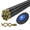 Drain Rods, 1 set, 9m