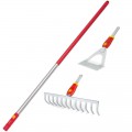 Wolf-Garten Multi-Change Dutch Hoe, Soil Rake and Handle